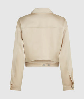 Karl Lagerfeld Satin Mini Skirt Champagne