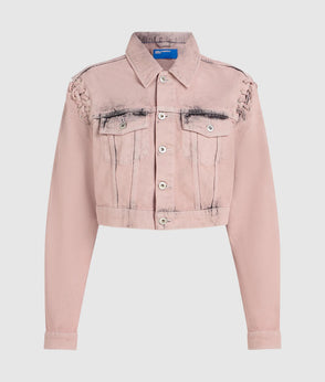 Karl Lagerfeld Inked High-Rise Denim Shorts Fairytale