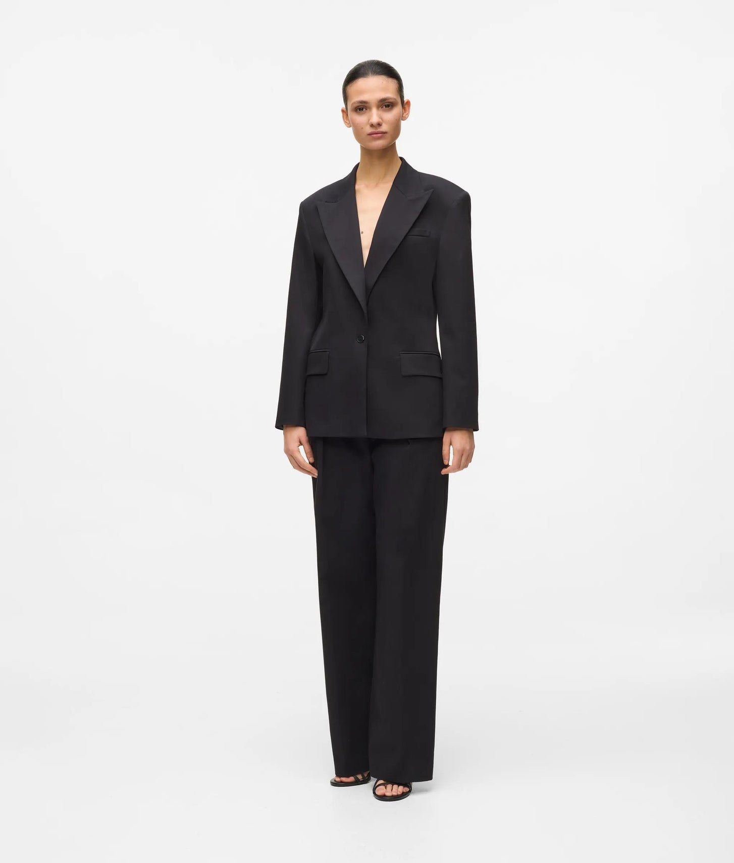 Karl Lagerfeld Kl X Amber Valletta Structured Blazer Black