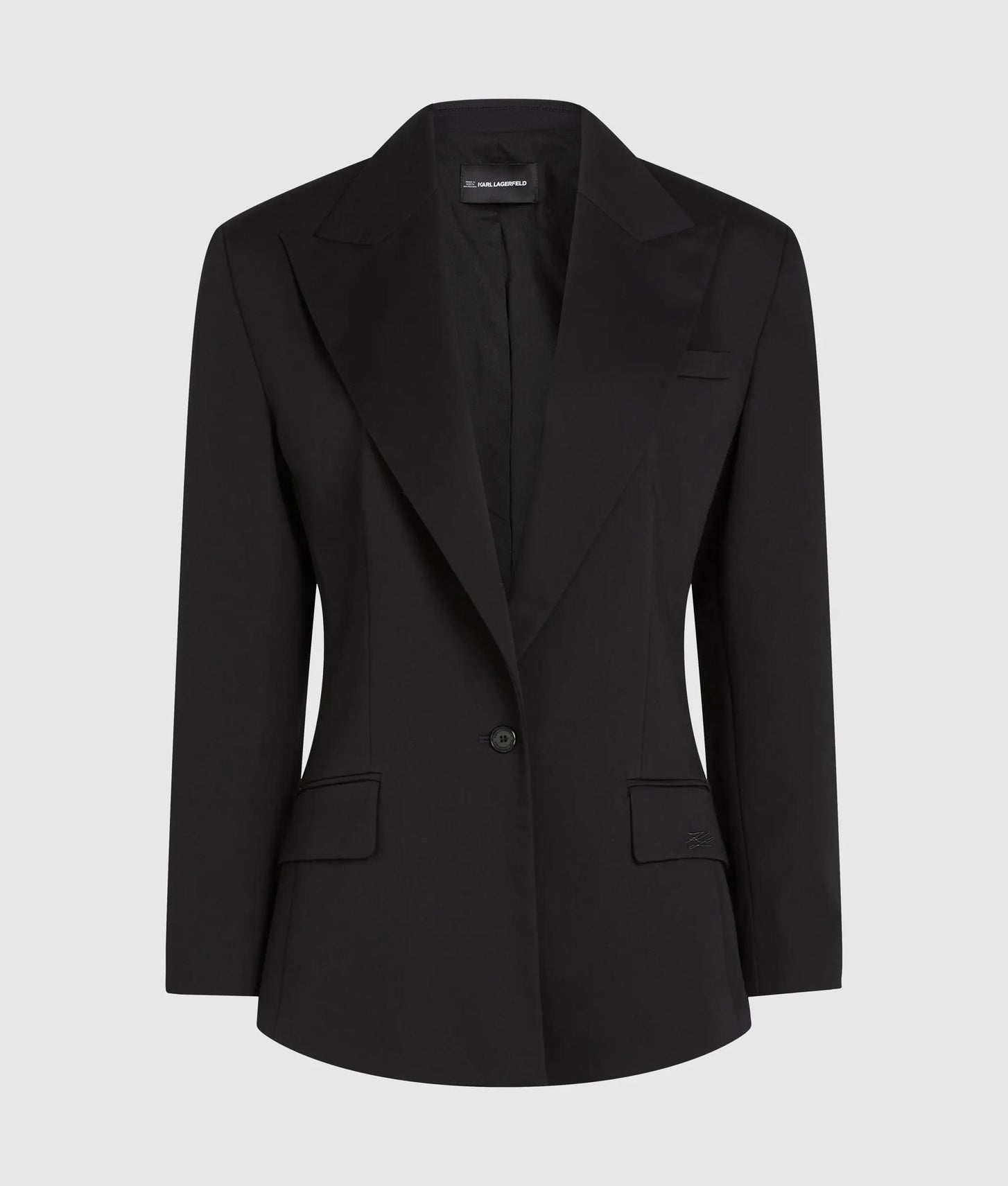 Karl Lagerfeld Kl X Amber Valletta Structured Blazer Black
