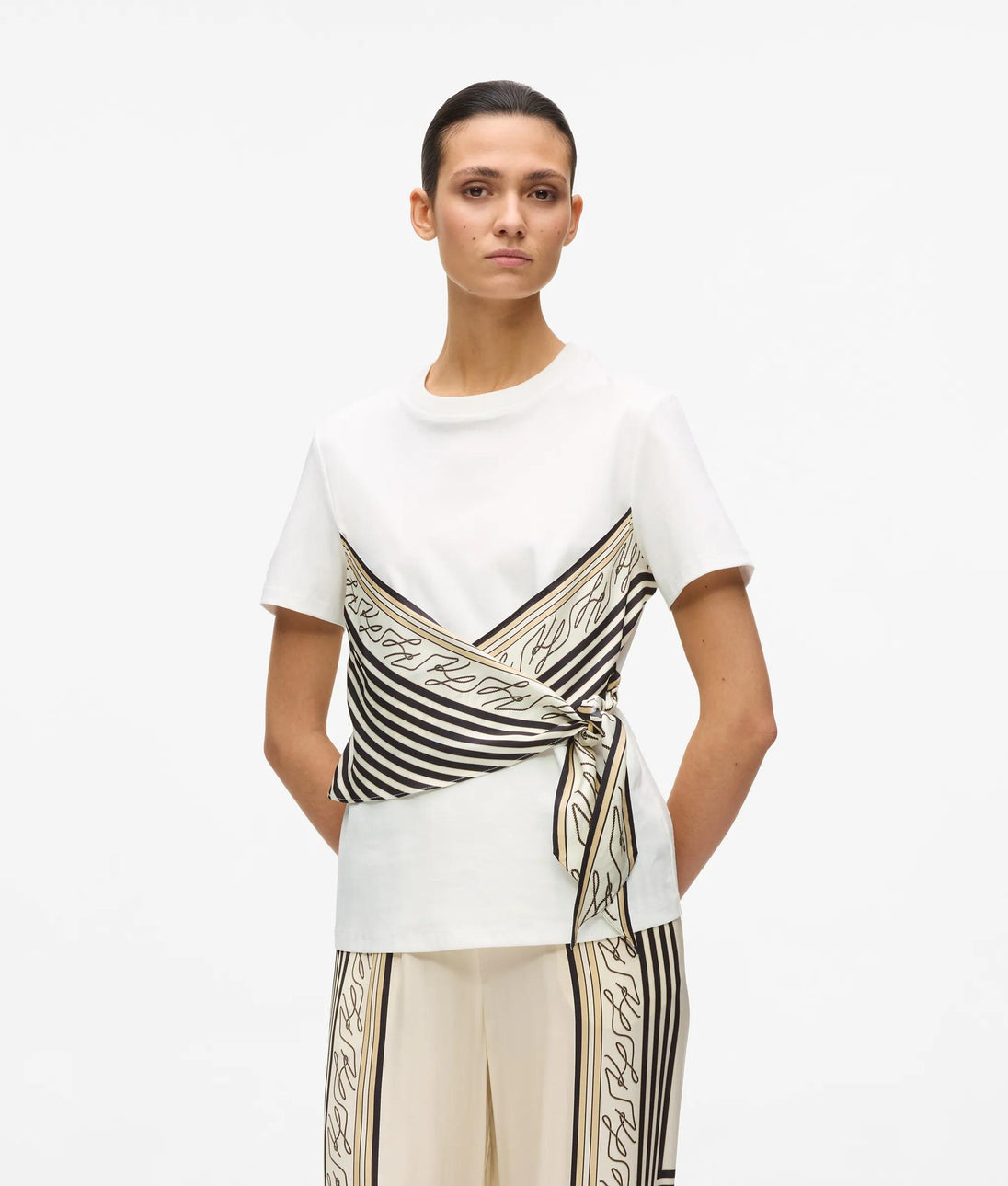 Karl Lagerfeld Scarf Print Pajama Pants Pristine