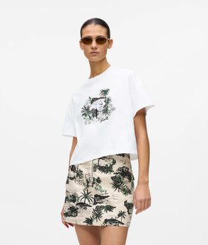 Karl Lagerfeld All-Over-Print Mini Skirt Vacances De Karl Black
