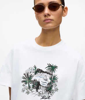 Karl Lagerfeld All-Over-Print Mini Skirt Vacances De Karl Black