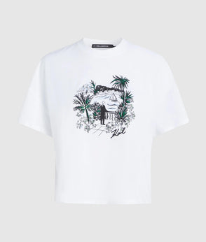 Karl Lagerfeld All-Over-Print Mini Skirt Vacances De Karl Black