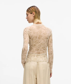 Karl Lagerfeld Wide-Leg Satin Pants Champagne