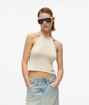 Karl Lagerfeld Distressed Denim Maxi Skirt Tinted Washed Blue