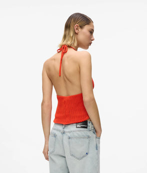 Karl Lagerfeld Relaxed Longline Denim Shorts Sun Light Blue