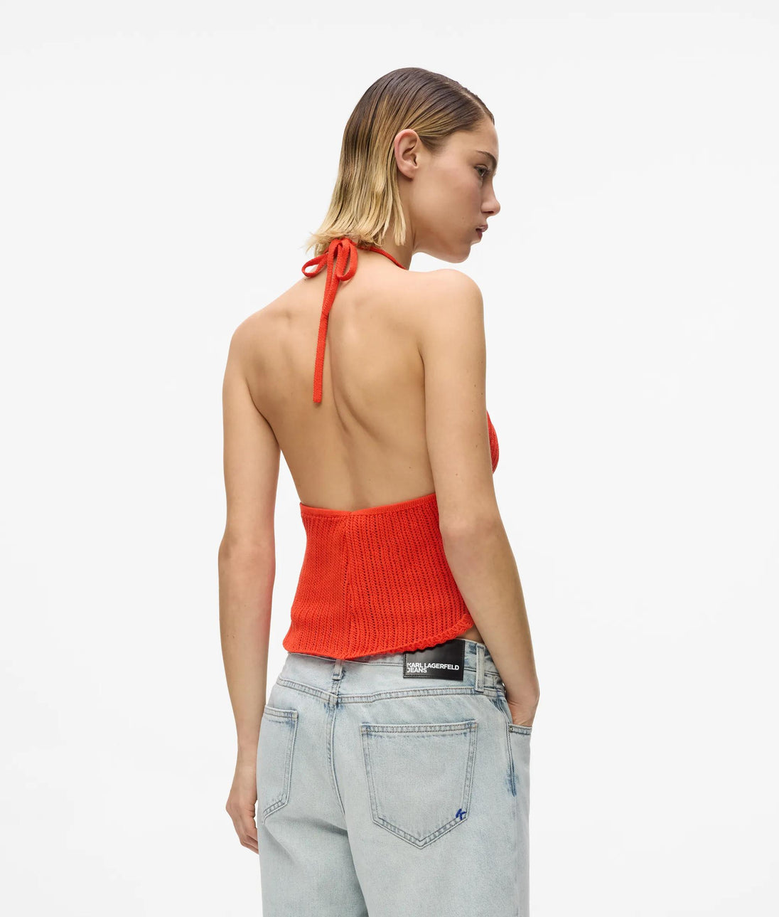 Karl Lagerfeld Relaxed Longline Denim Shorts Sun Light Blue