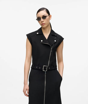 Karl Lagerfeld Jersey Biker Maxi Skirt Black