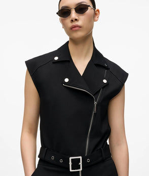 Karl Lagerfeld Jersey Biker Maxi Skirt Black
