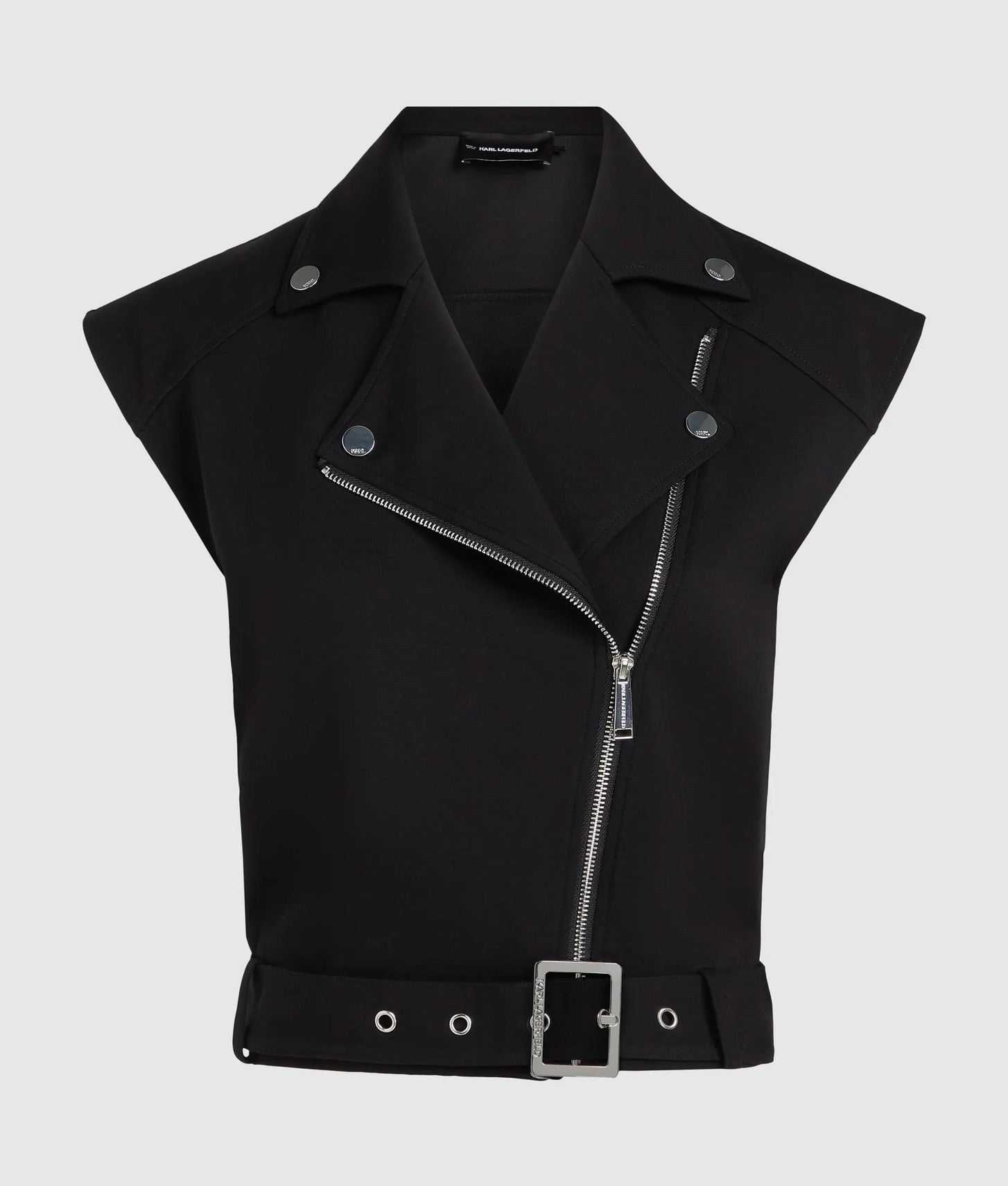 Karl Lagerfeld Jersey Biker Sweatshirt Black
