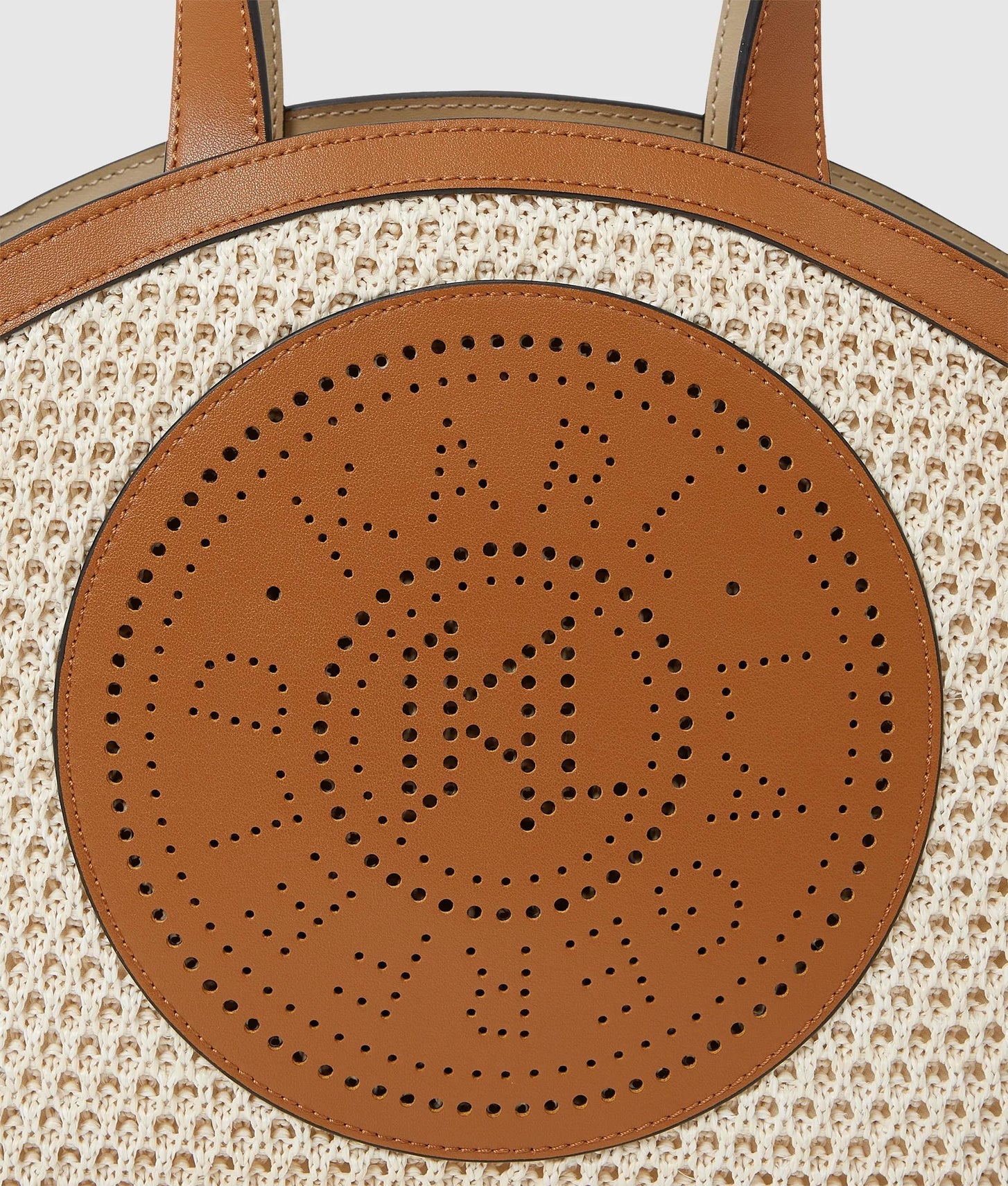 KarlLagerfeld Kcircle Small Mesh Tote Bag Natural-Tan