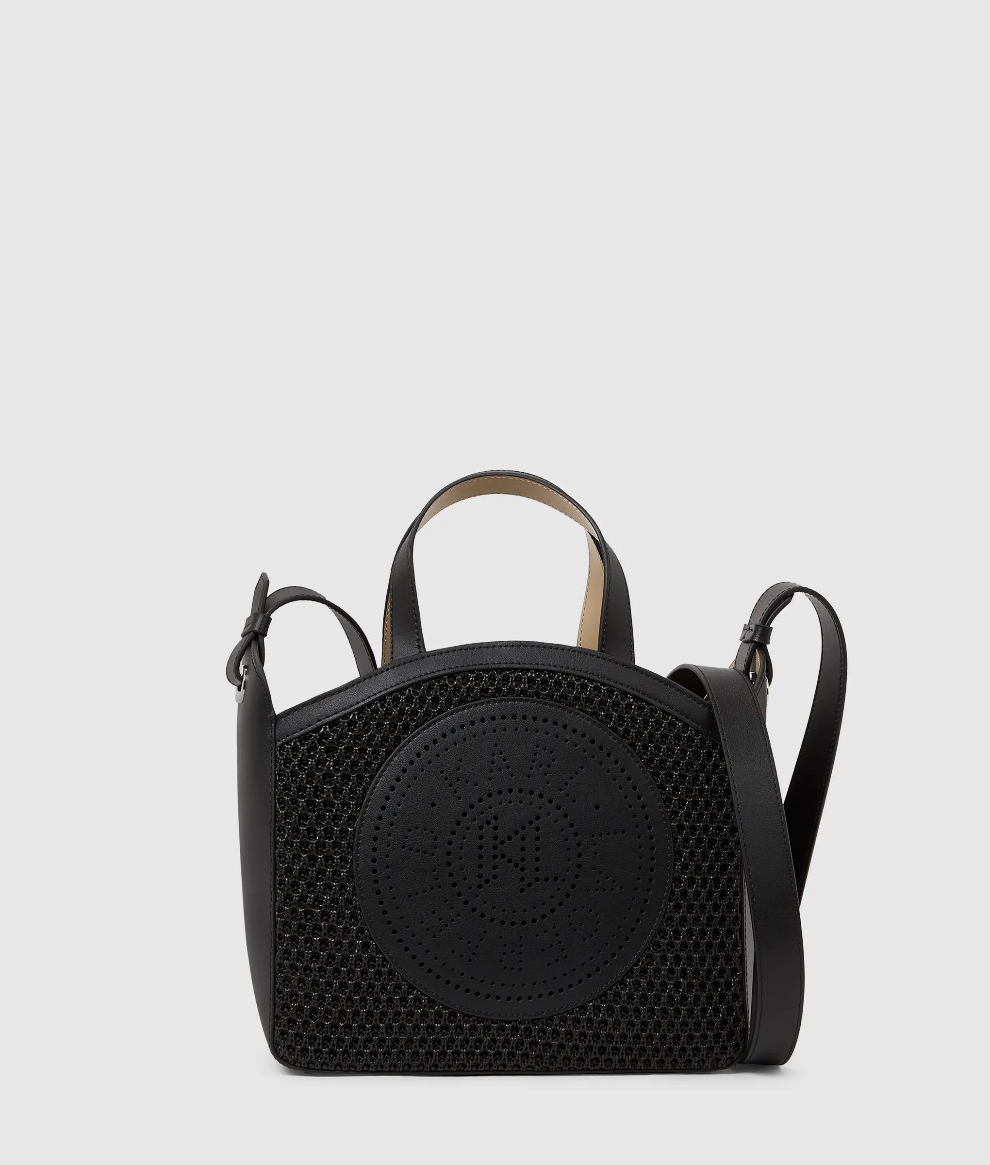 KarlLagerfeld Kcircle Small Mesh Tote Bag Black