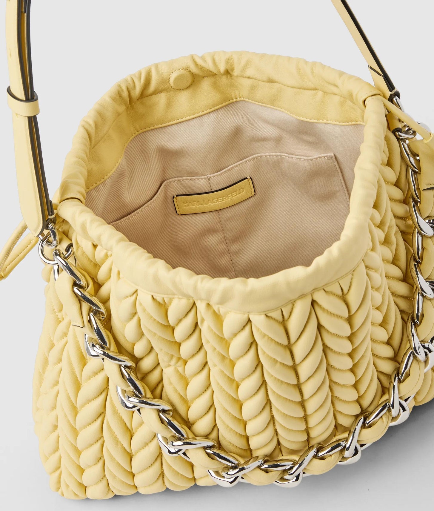 KarlLagerfeld Kweave Chain Shoulder Bag Sunlight