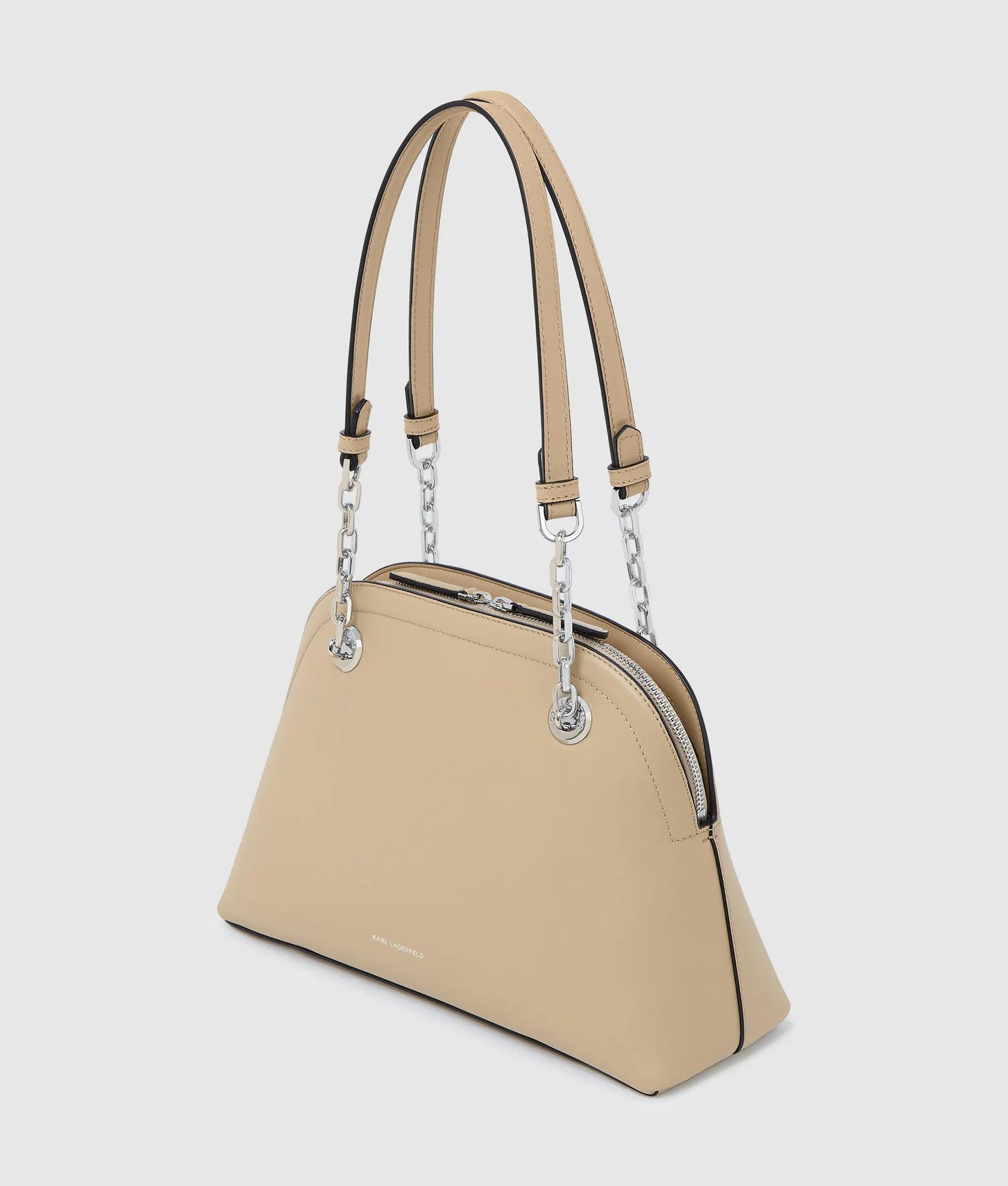 KarlLagerfeld Kautograph Medium Bowling Bag Safari