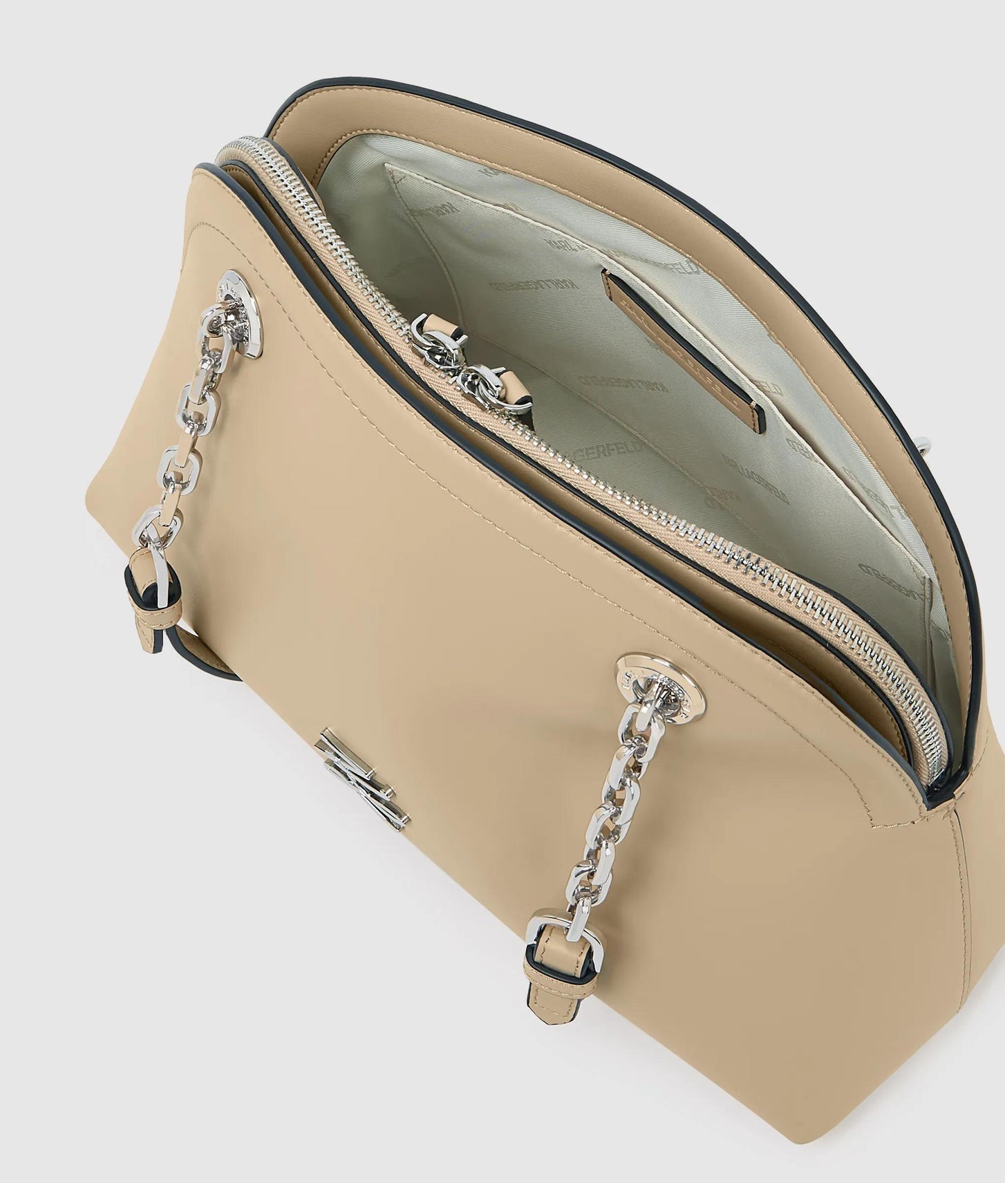 KarlLagerfeld Kautograph Medium Bowling Bag Safari