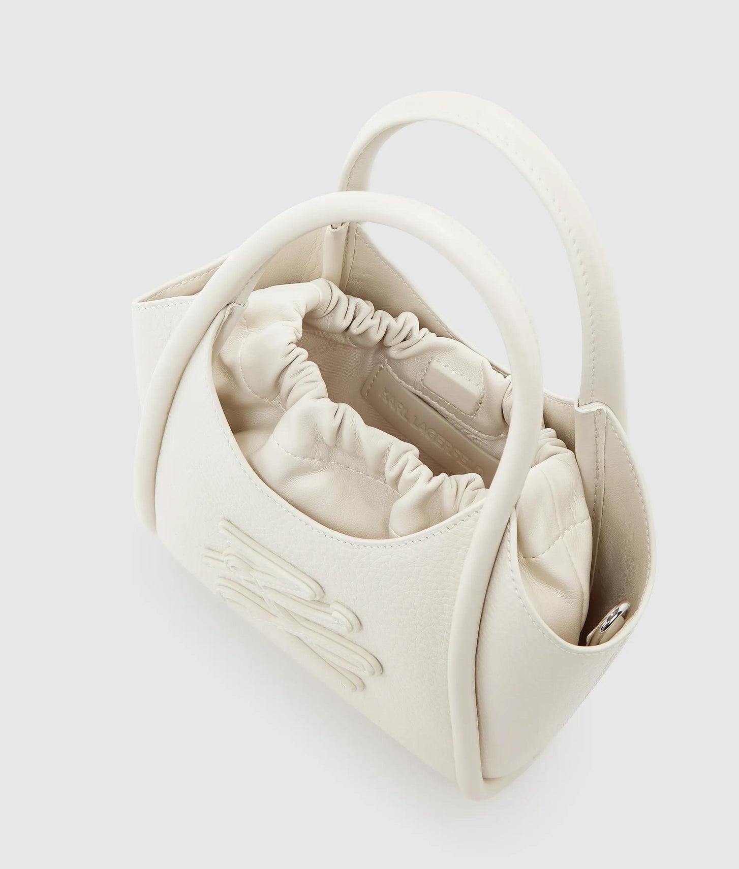 KarlLagerfeld Kautograph Patch Mini Tote Bag Off White