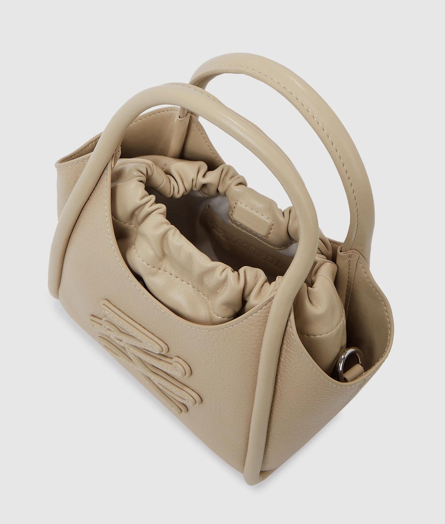 KarlLagerfeld Kautograph Patch Mini Tote Bag Safari