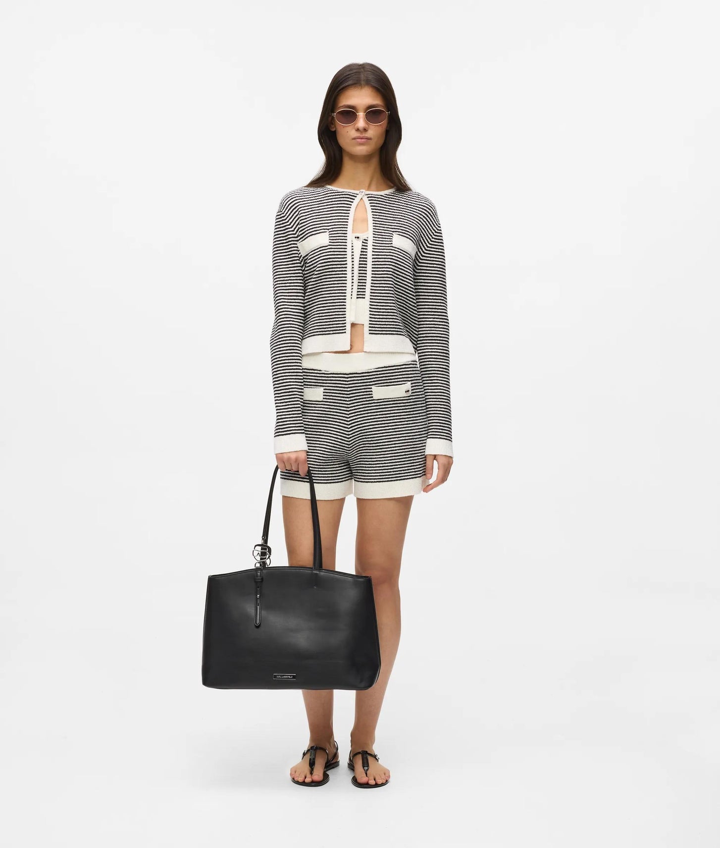 KarlLagerfeld Ikon Smooth Large Tote Bag Black