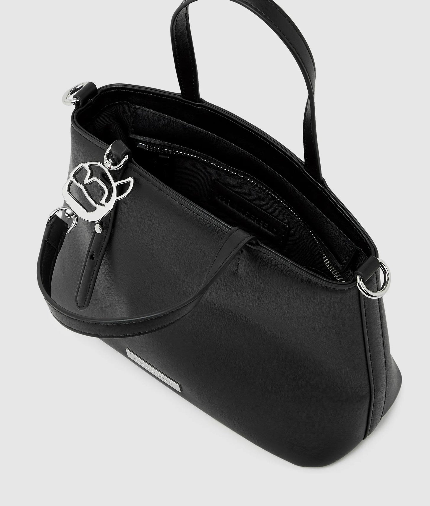 KarlLagerfeld Ikon Smooth Small Tote Bag Black