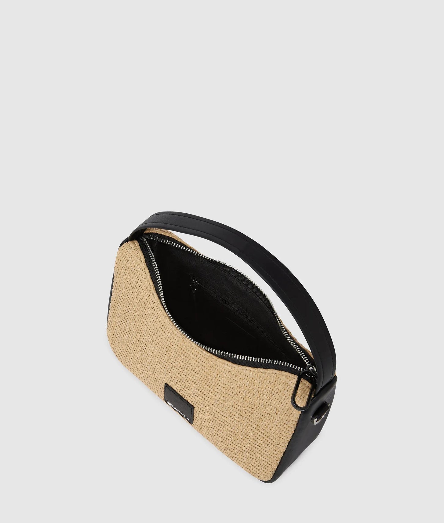KarlLagerfeld Woven Mini Hobo Bag Natural