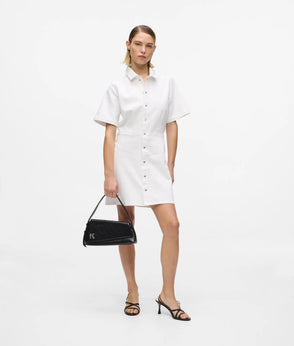Karl Lagerfeld Satin Mini Skirt Champagne