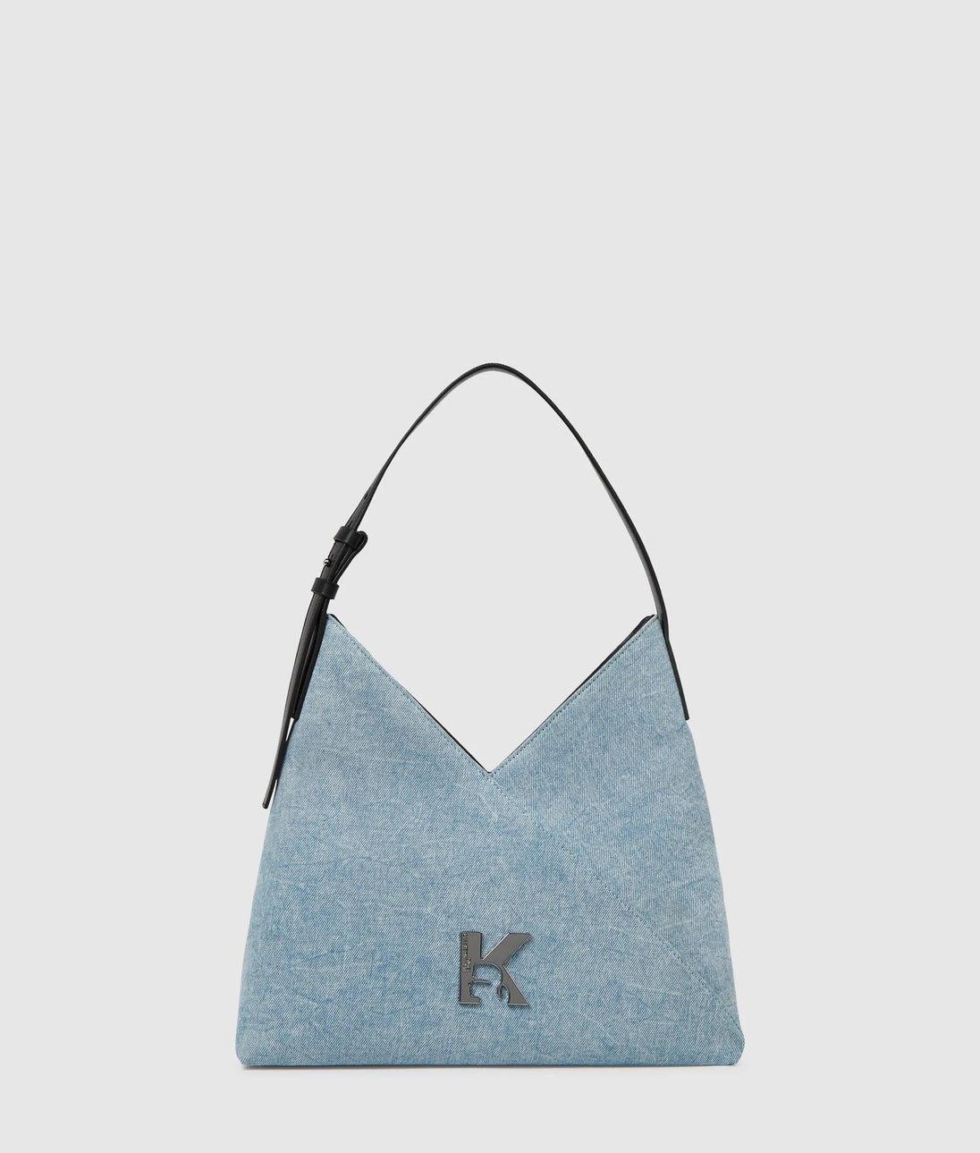 Karl Lagerfeld V-Neck Denim Dress Vintage Light Blue