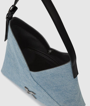 Karl Lagerfeld V-Neck Denim Dress Vintage Light Blue