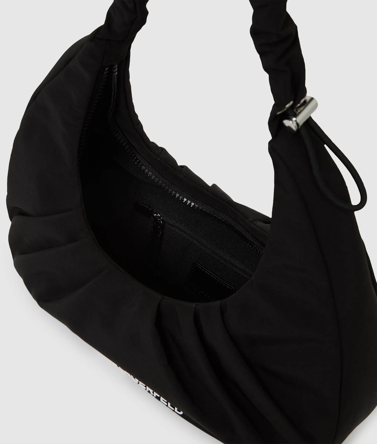 KarlLagerfeld Gathered Hobo Bag Black