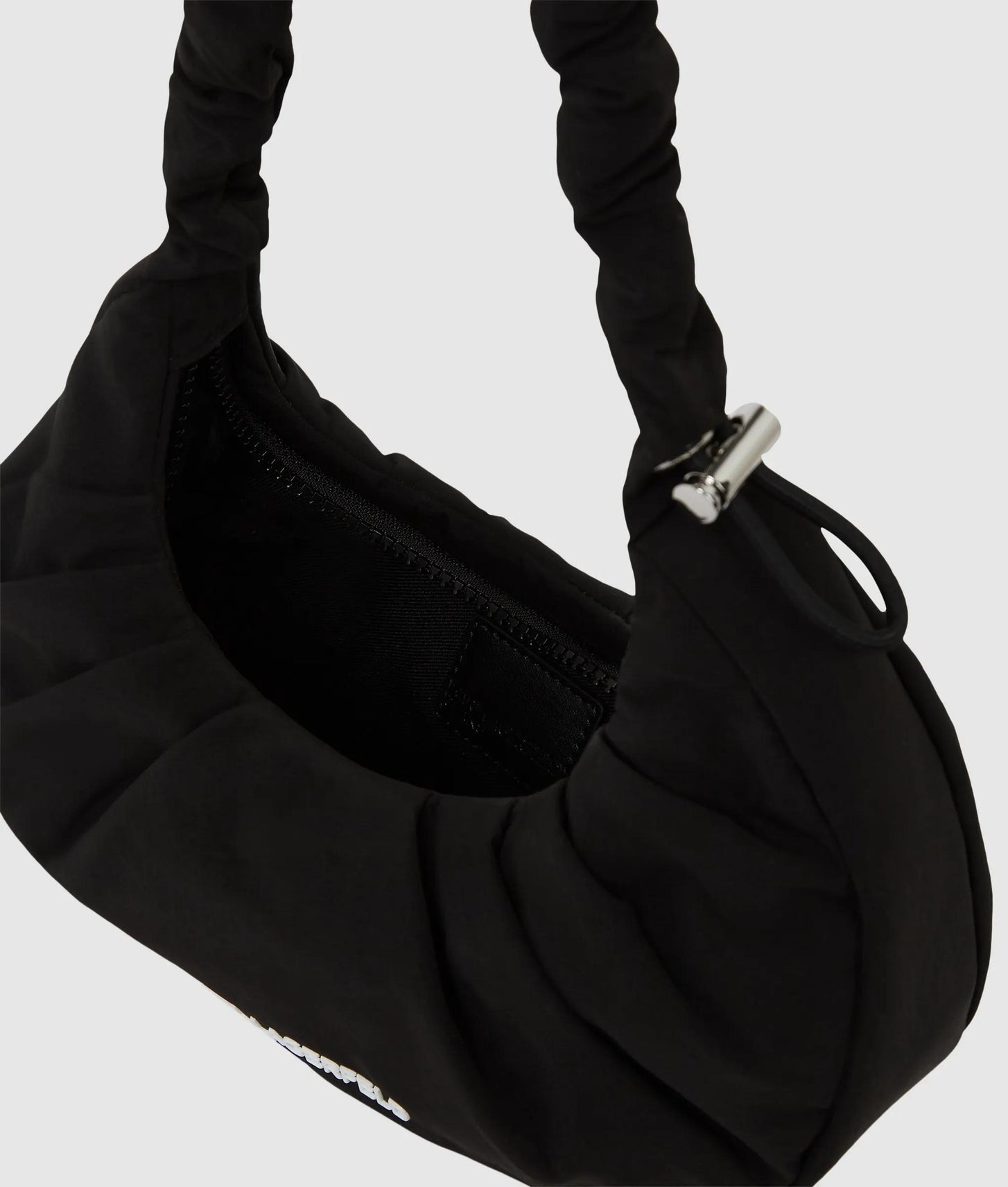 KarlLagerfeld Gathered Small Hobo Bag Black
