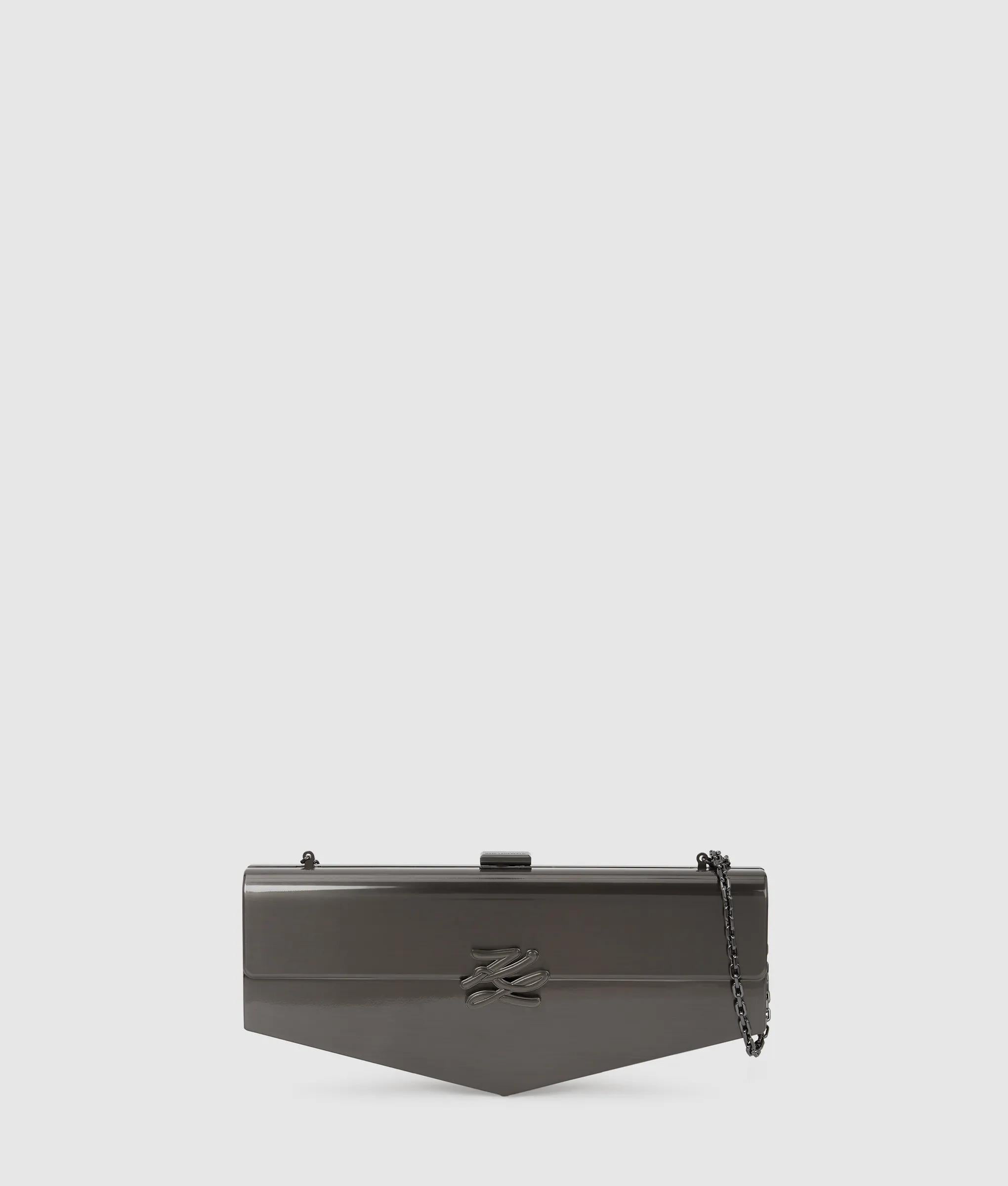 KarlLagerfeld Kl Studio Autograph Clutch Bag Silver