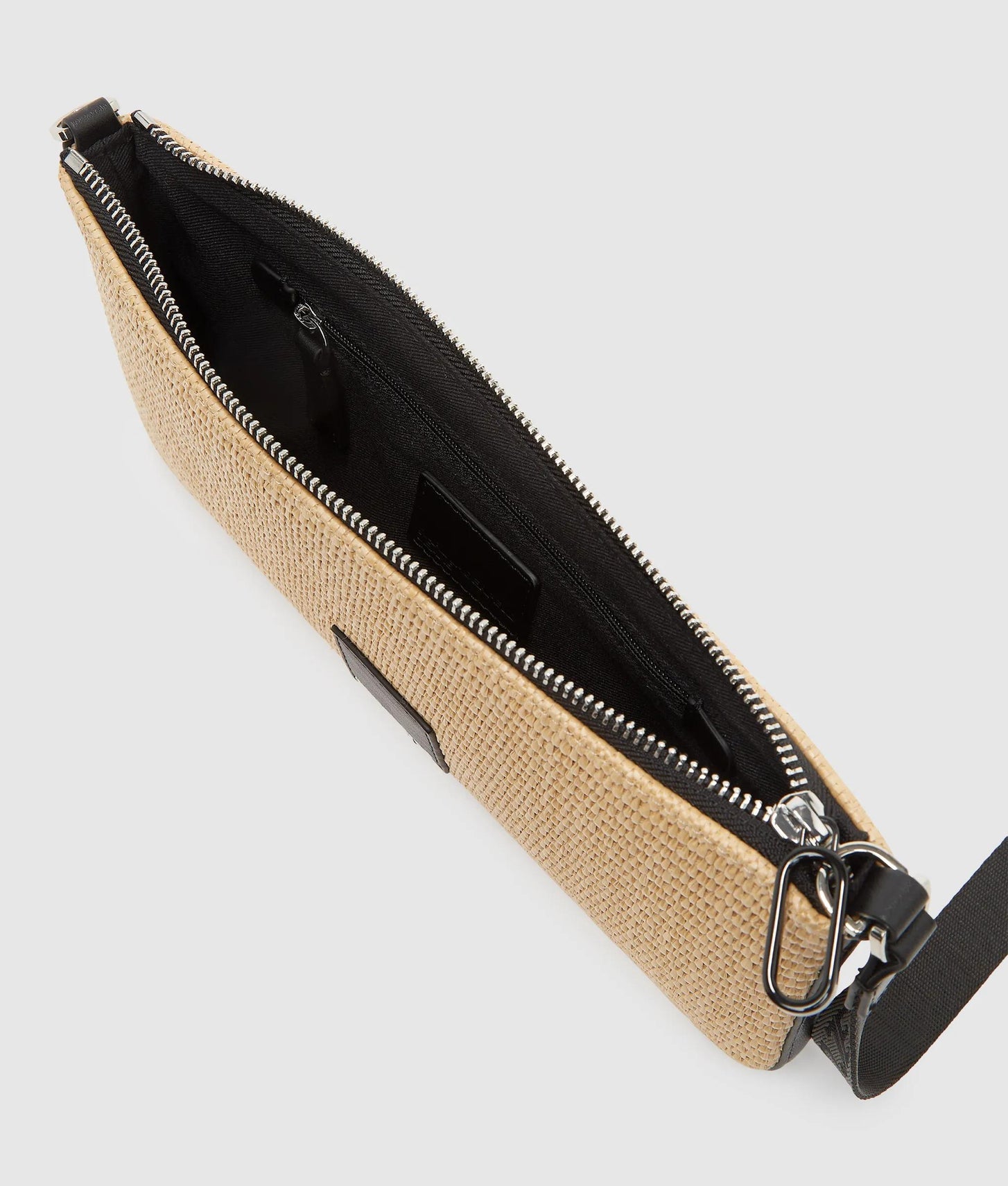 KarlLagerfeld Woven Convertible Pouch Natural