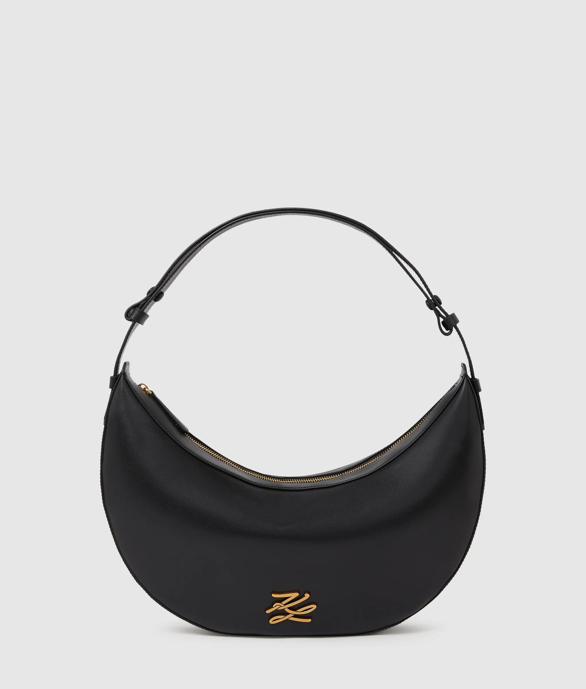 KarlLagerfeld Kautograph Oversized Moon Bag Black/Gold