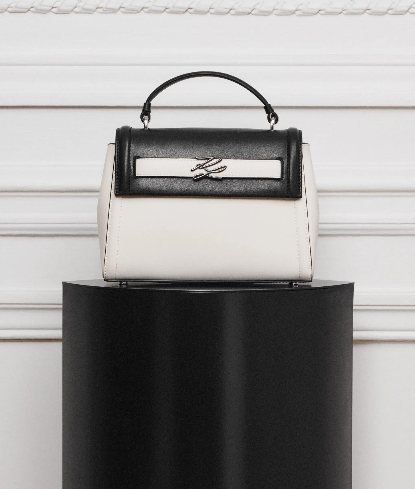 KarlLagerfeld Kautograph Color-Block Bag Black/White
