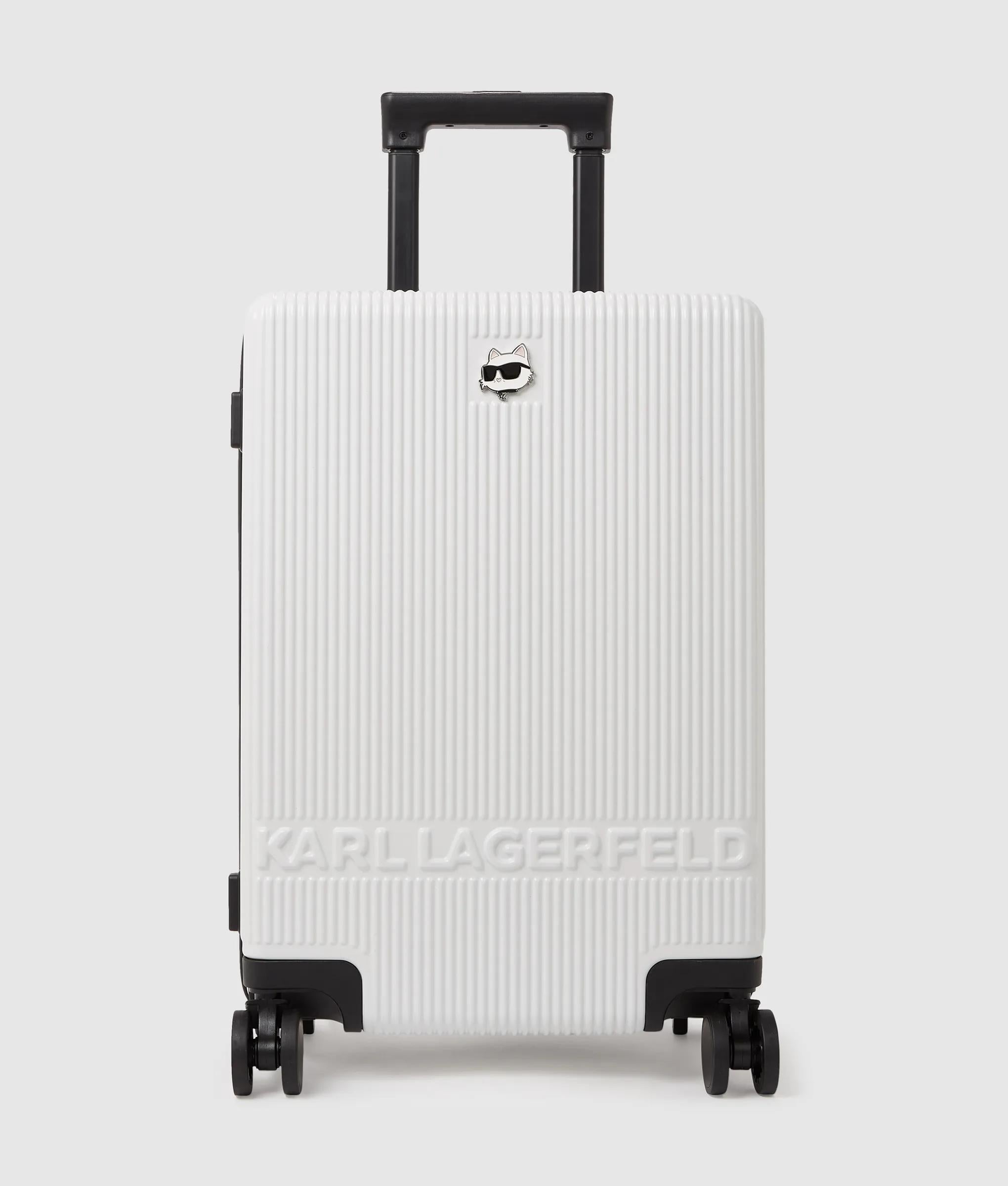KarlLagerfeld Ikon Choupette Trolley Case Off White