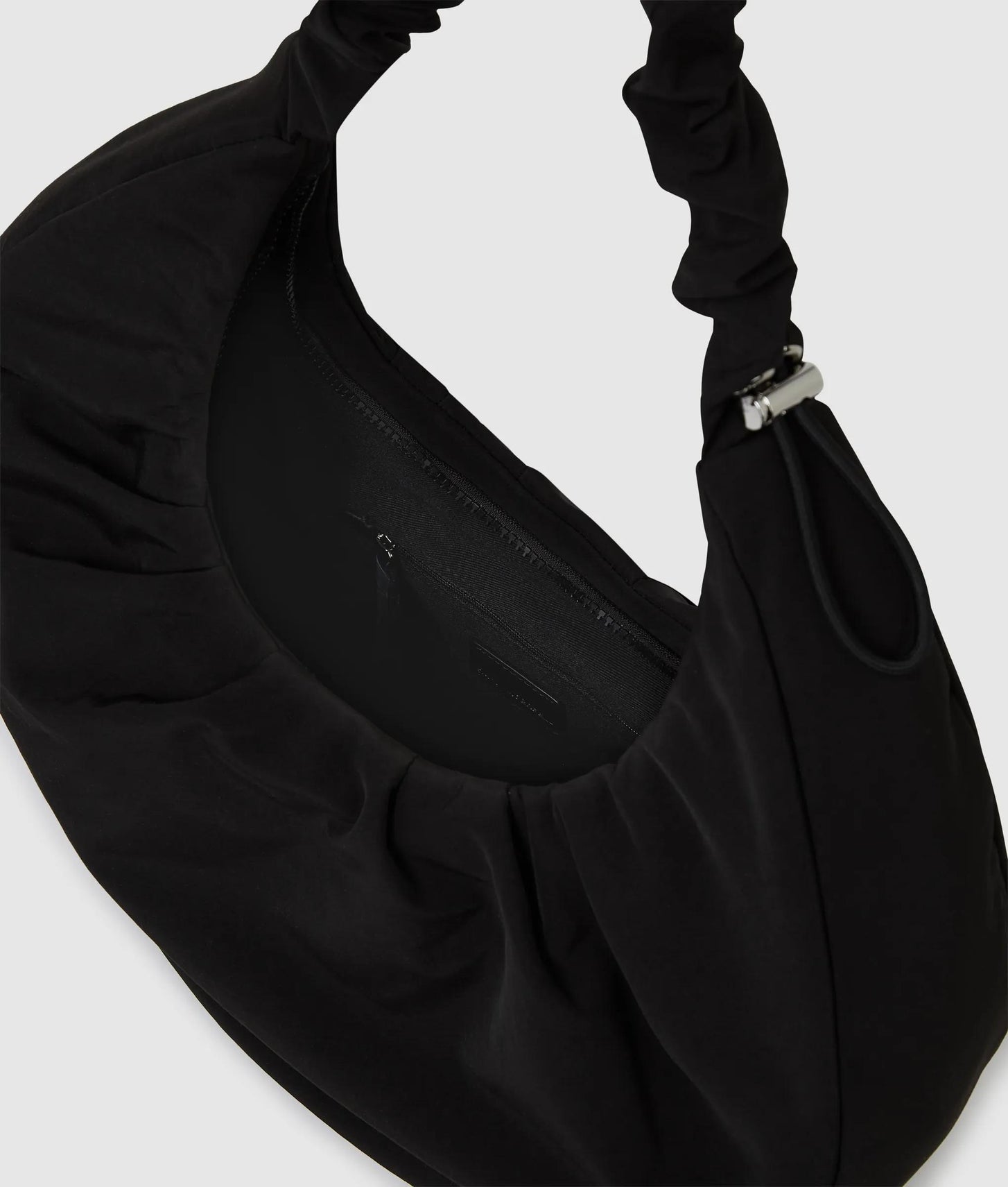 KarlLagerfeld Gathered Large Hobo Bag Black