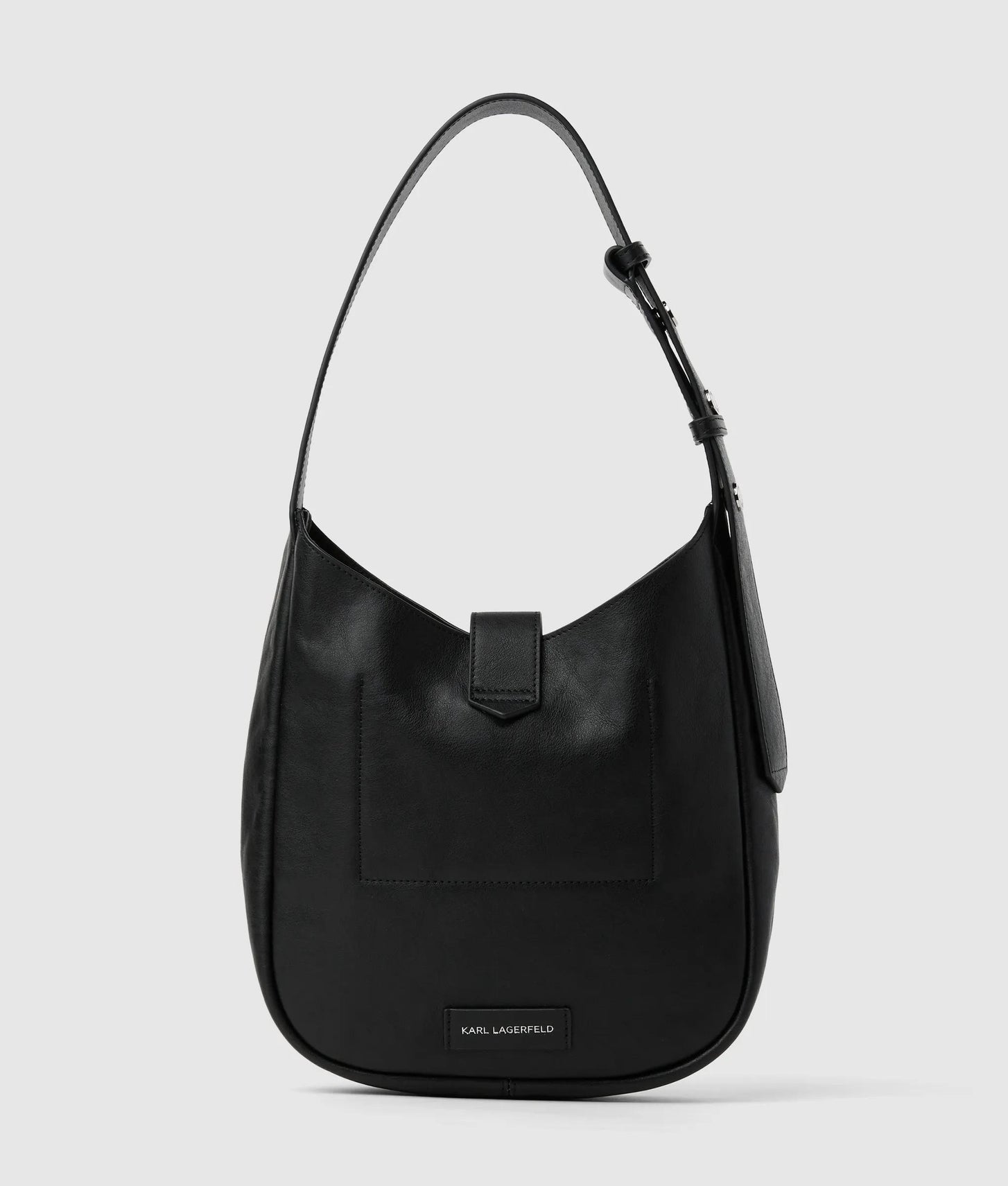 KarlLagerfeld Kautograph Swing Hobo Bag Black-Gunmetal