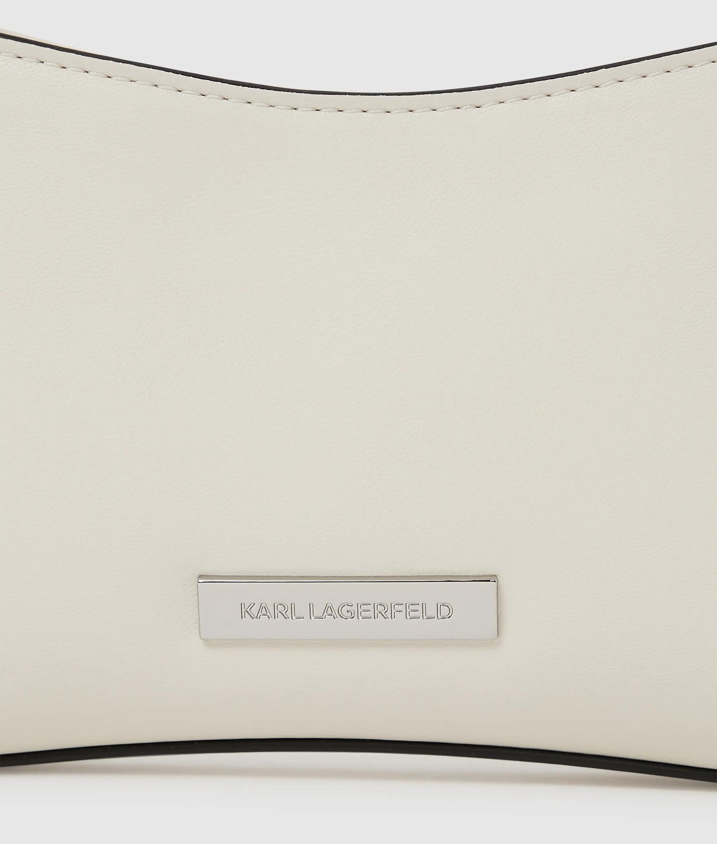 KarlLagerfeld Ikon Smooth Mini Shoulder Bag Off White