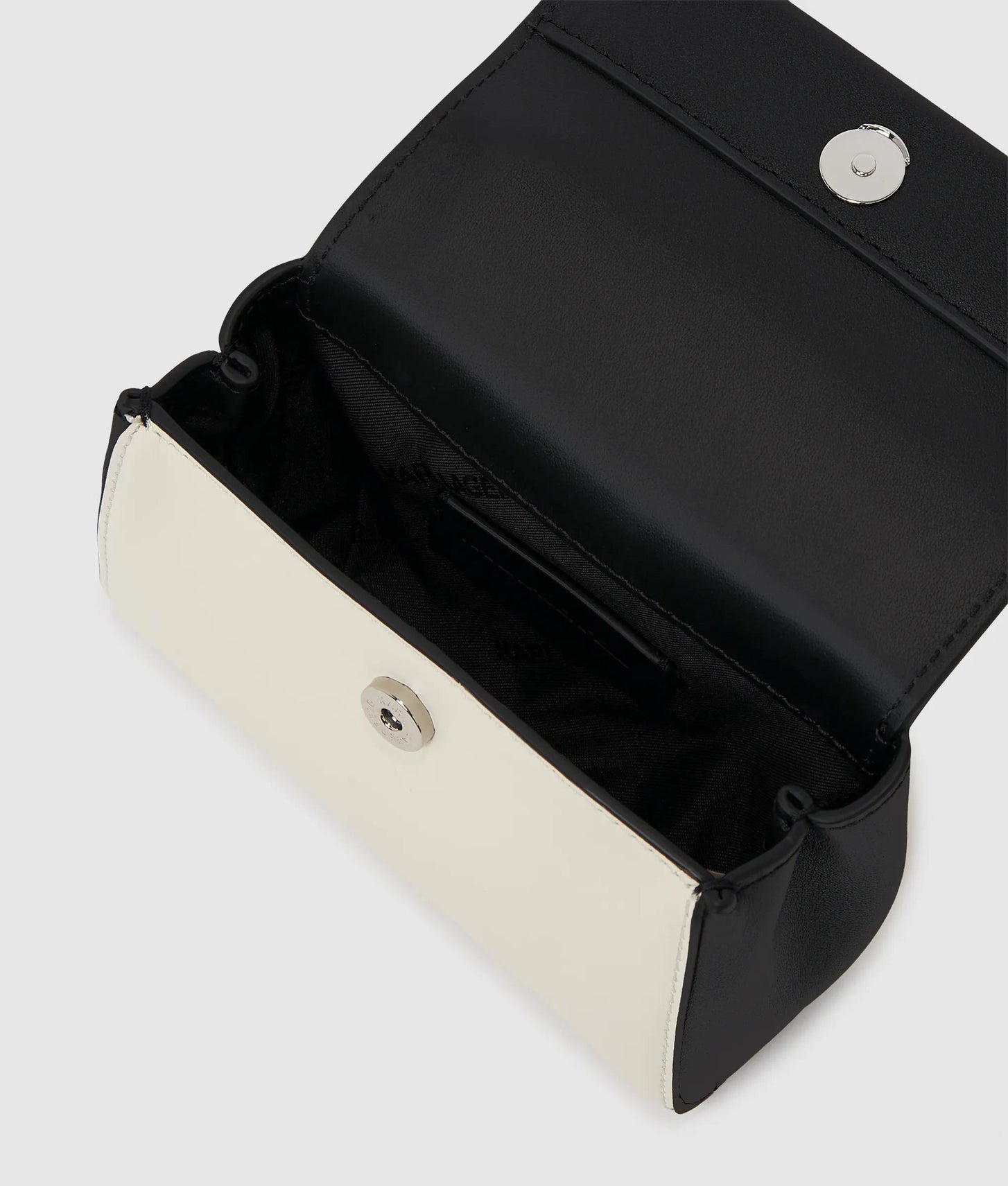 KarlLagerfeld Kautograph Nano Color-Block Bag Black/White