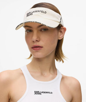 Karl Lagerfeld Ribbed Racer Dress White