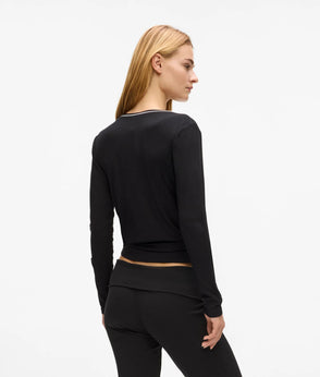 Karl Lagerfeld Signature Loungewear Flared Pants Black