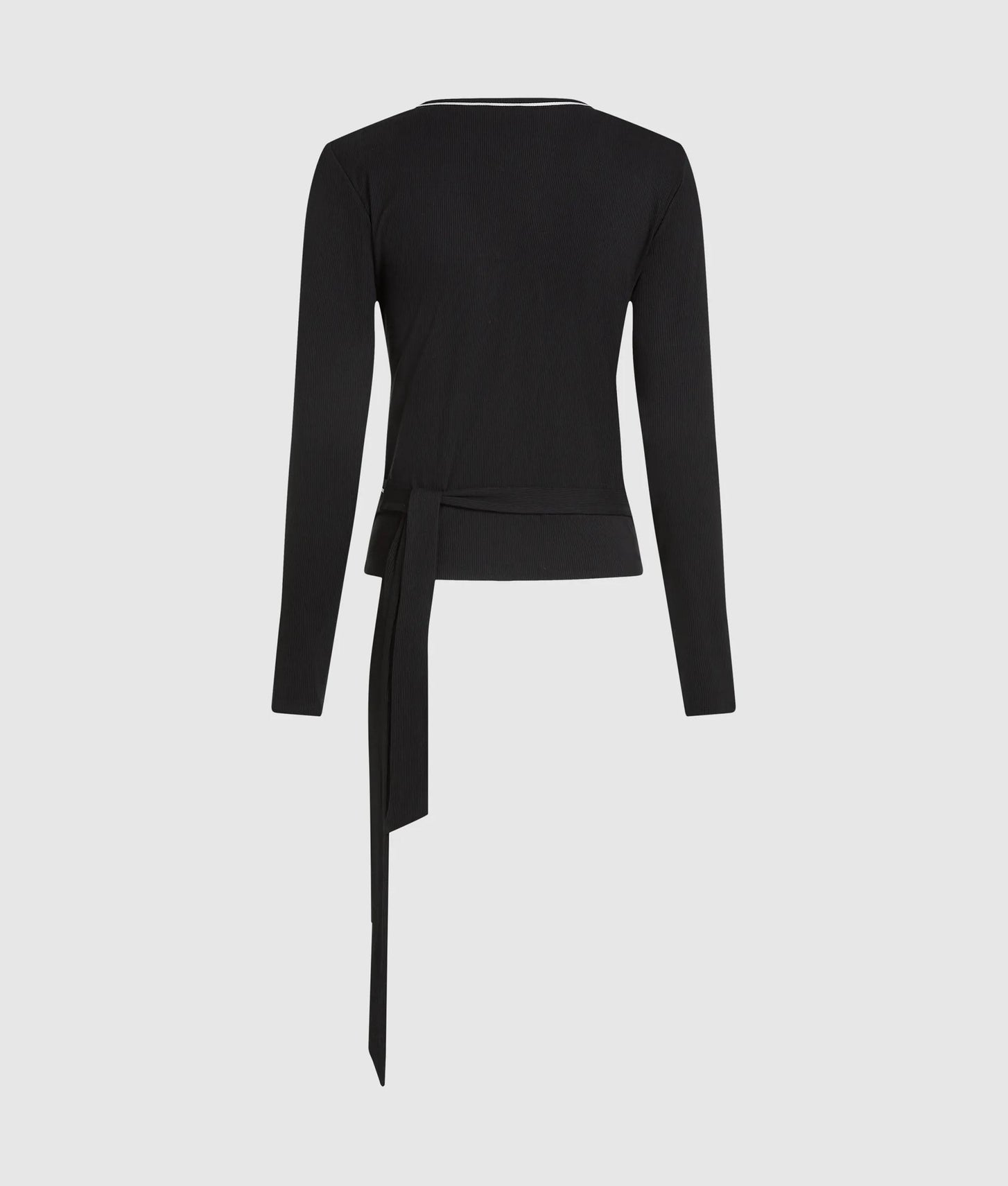 Karl Lagerfeld Signature Loungewear Wrap Top Black