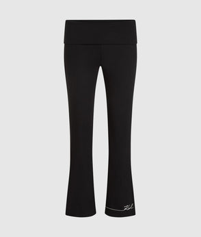 Karl Lagerfeld Signature Loungewear Wrap Top Black