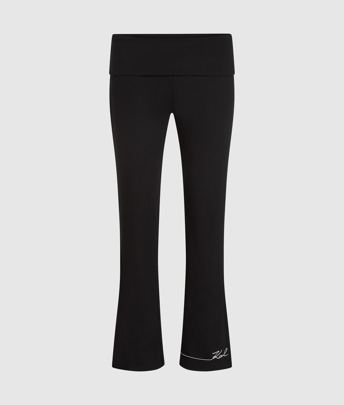 Karl Lagerfeld Signature Loungewear Flared Pants Black