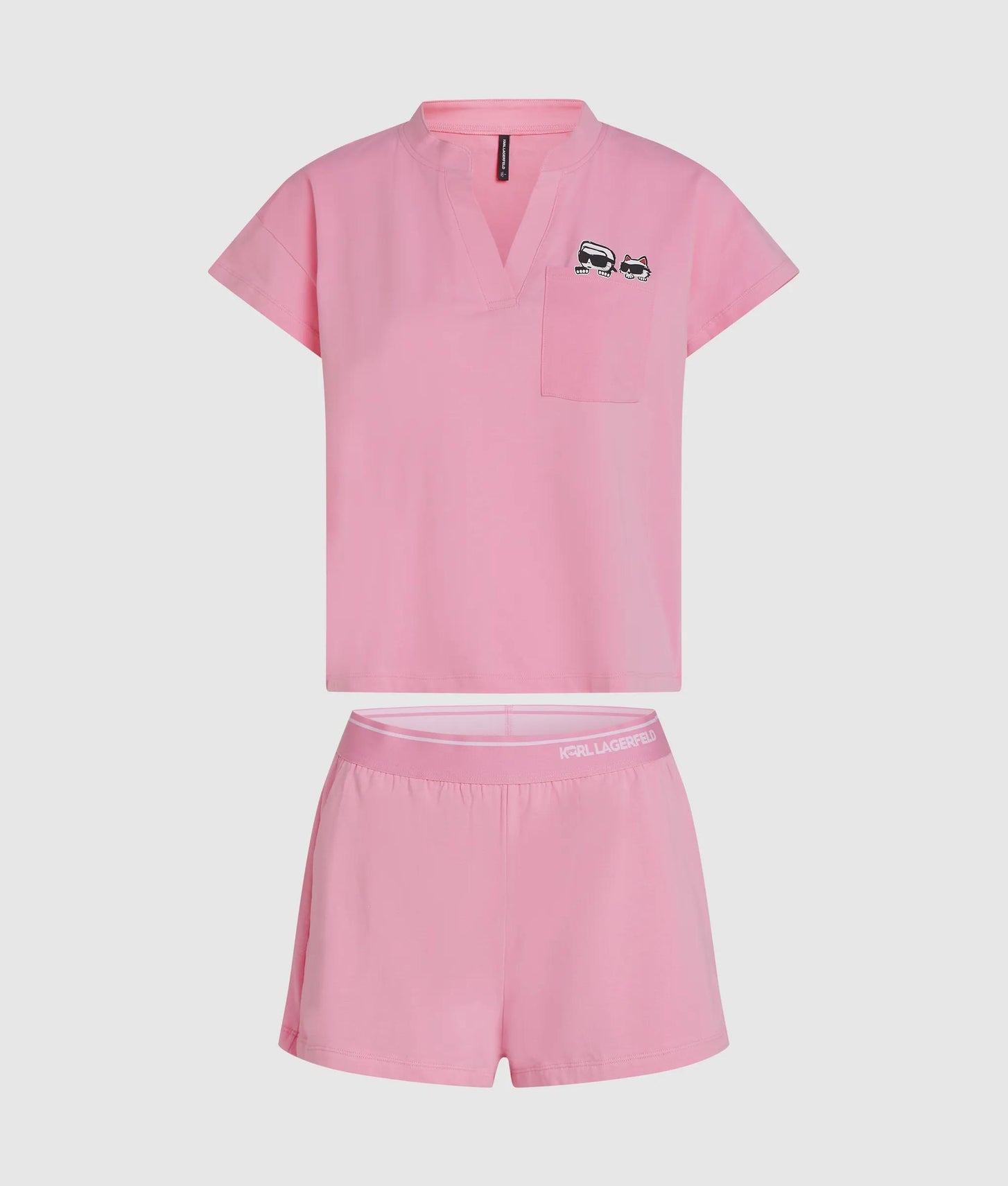 Karl Lagerfeld Ikon Short Pajama Set Begonia Pink