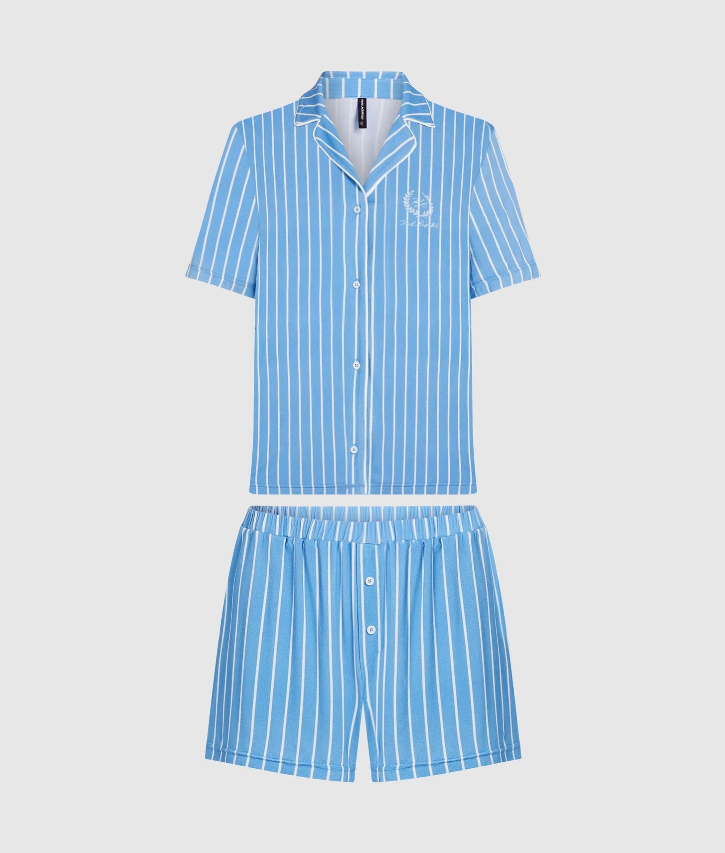 Karl Lagerfeld Striped Short Pajama Set Pinstripe