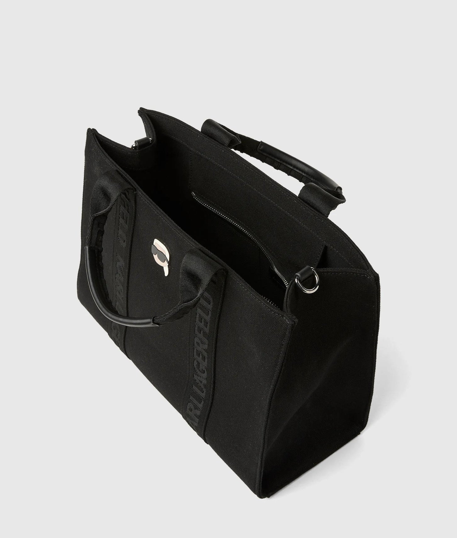 KarlLagerfeld Ikon Pin Square Tote Bag Black
