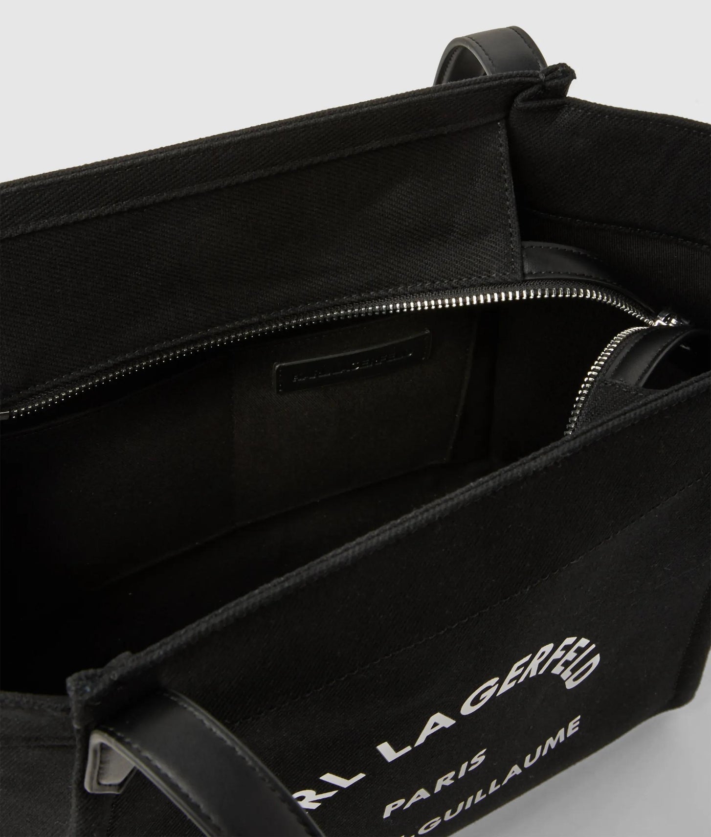 KarlLagerfeld Rue St-Guillaume Winged Tote Bag Black