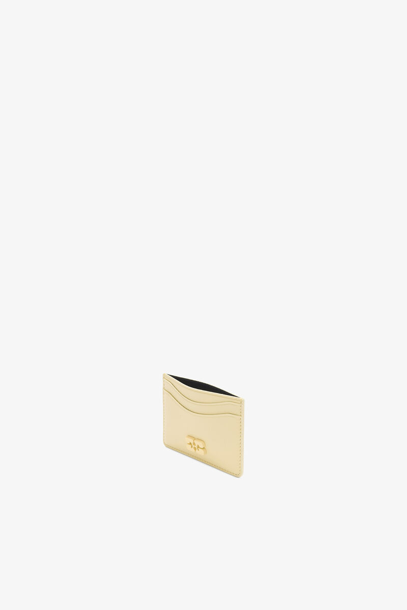 Ganni Yellow Cream Bou Card Holder In Yellow