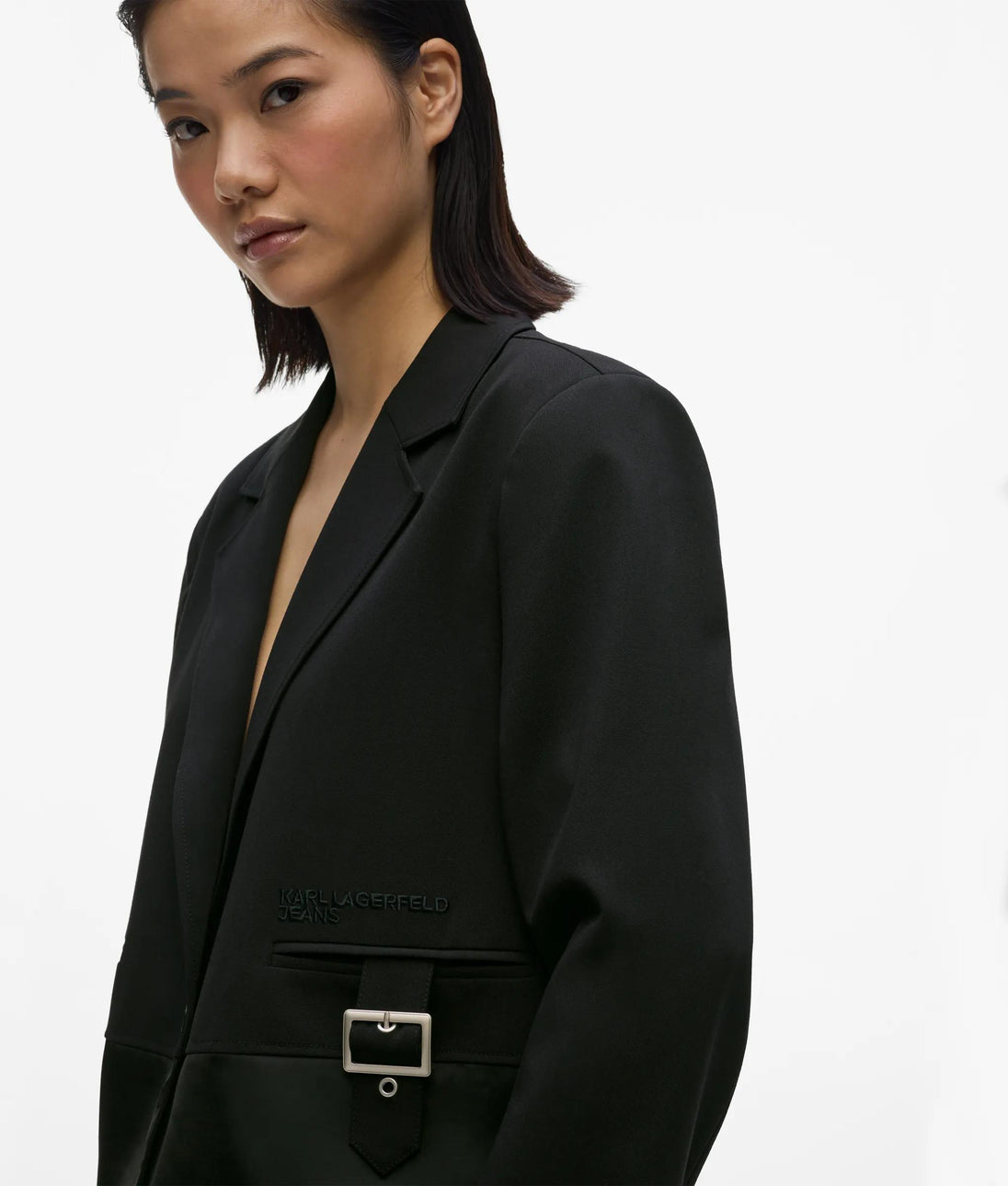 KarlLagerfeld Box Logo Bowling Bag Egret